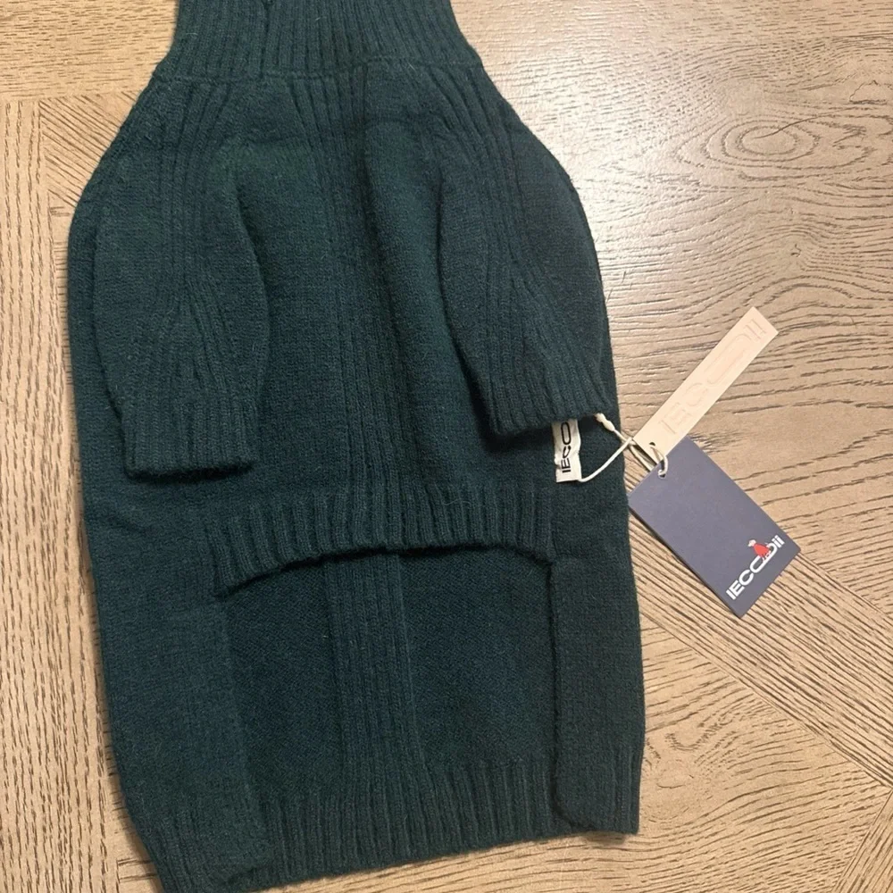 IECOii XL Dog Sweater Dress Cable Knit Plaid Sweater  Turtleneck